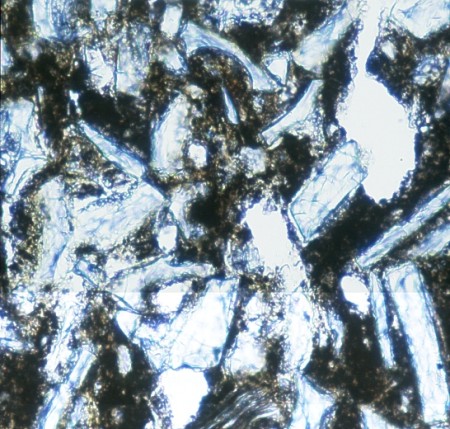 Volcanic ash - Plain polarized light - Volcanic 1 petrofabric - Belize