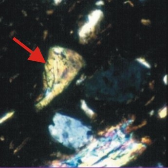Tourmaline  - Cross polarised light - Sangalan Tepe - Iran